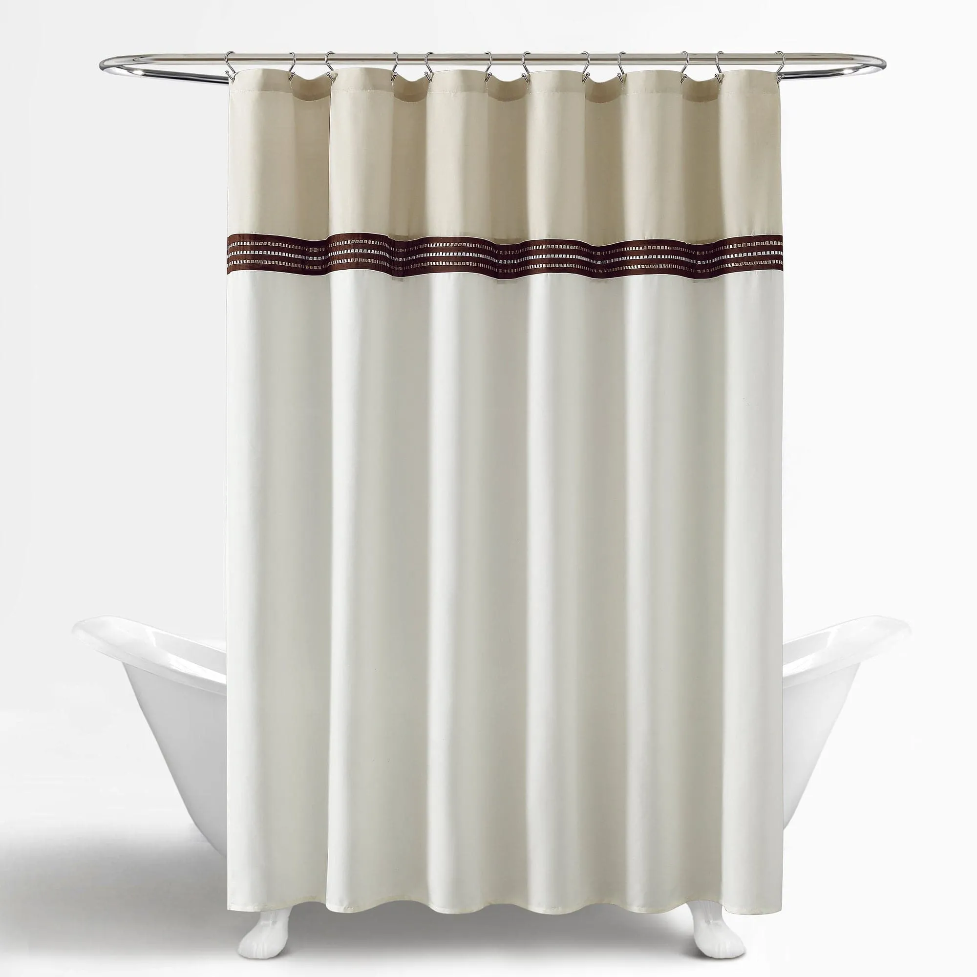 Terra Embroidery Shower Curtain