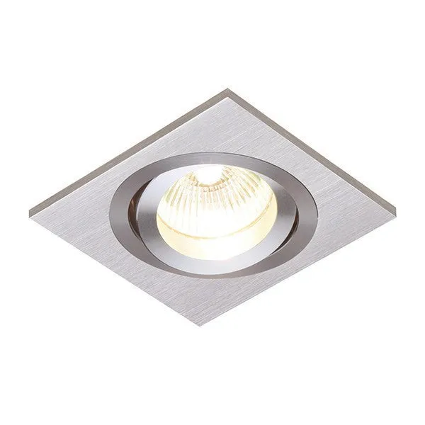 Tetra 50 Watt MR16 Low Voltage Square Brushed Silver Downlight