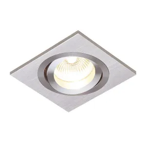 Tetra 50 Watt MR16 Low Voltage Square Brushed Silver Downlight