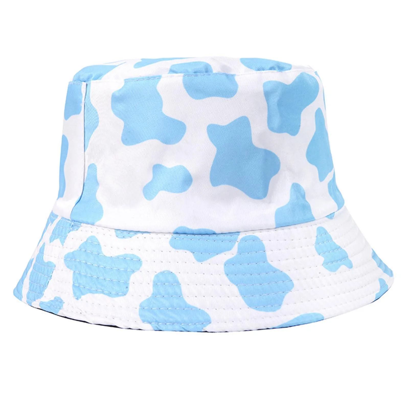 Unisex Cow Print Bucket Hat Reversible