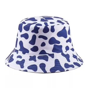 Unisex Cow Print Bucket Hat Reversible