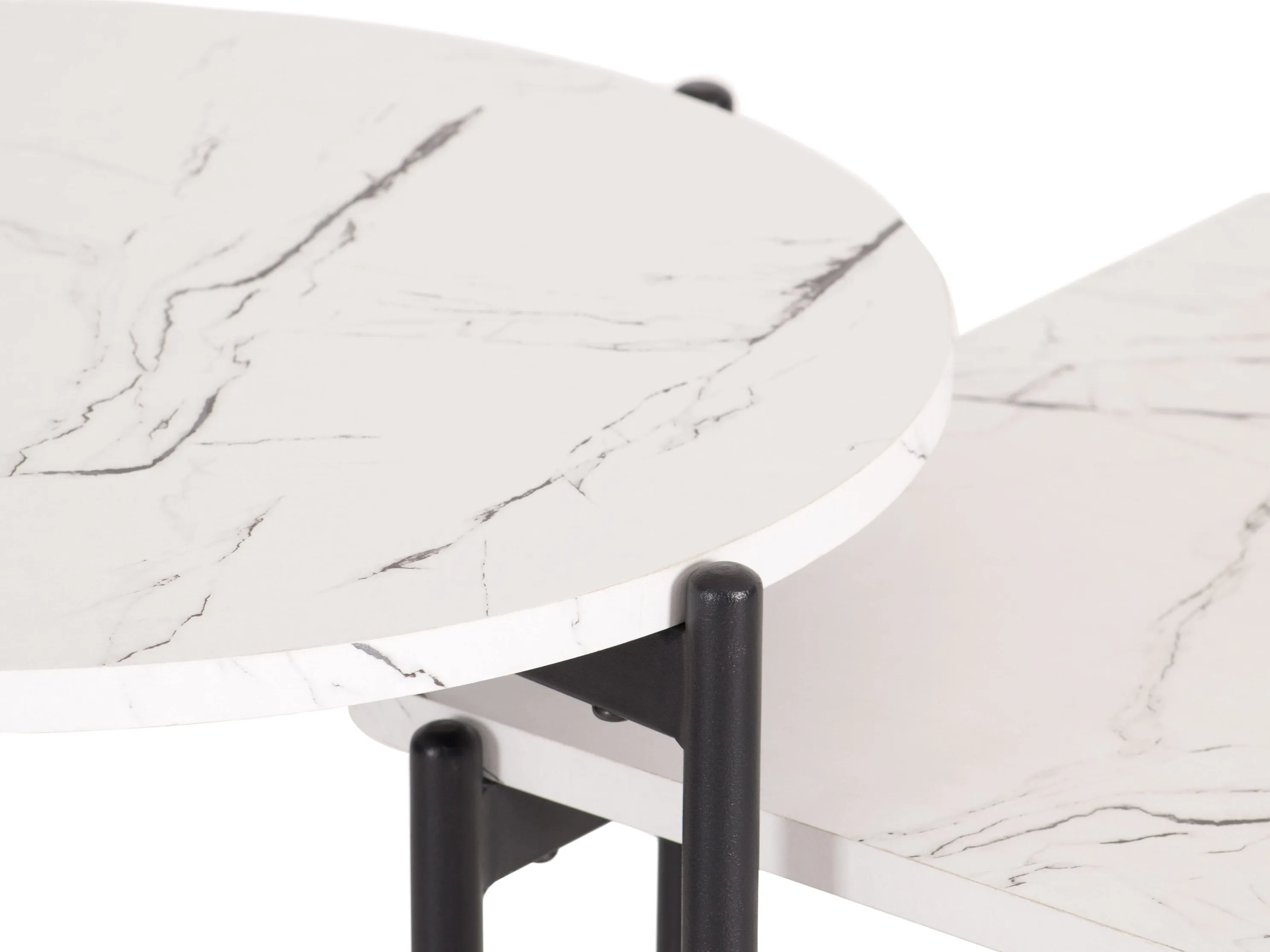 White Marble Coffee Table Set